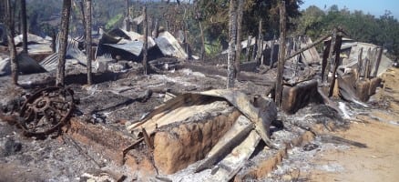 Communal and Arson Attack upon Jumma Villages at Bogachari under Naniachar upazila by Bengali Settlers